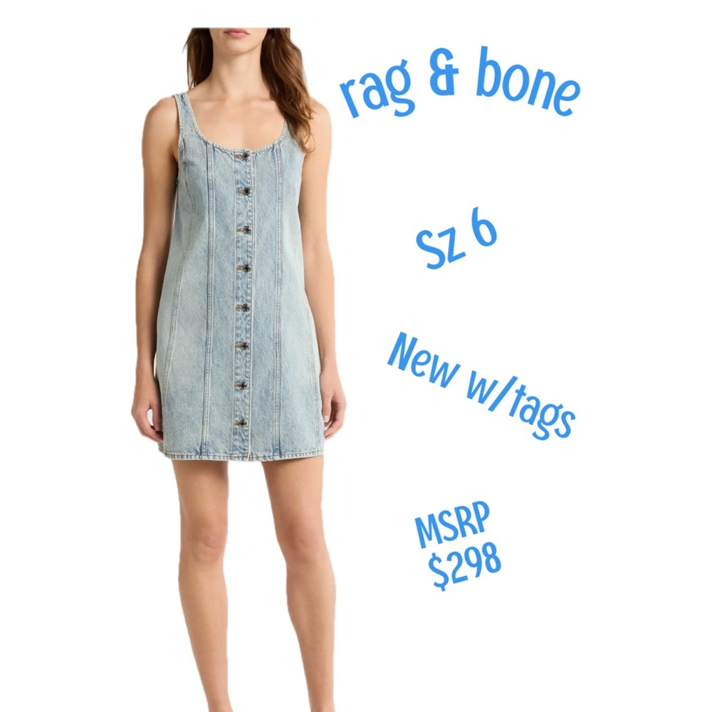 Rag & Bone Laney Denim Mini Dress NWT